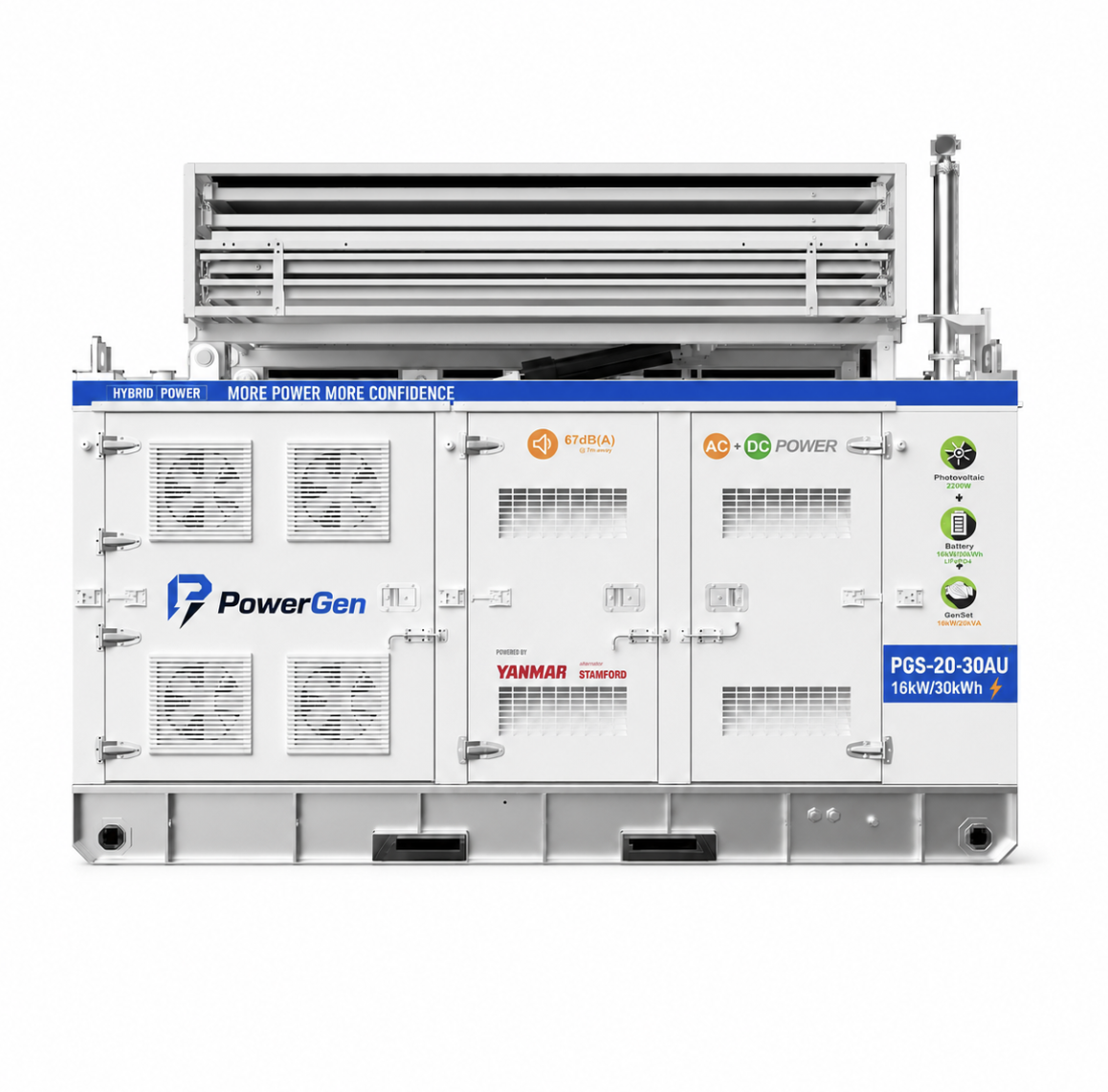 PHSC Hybrid Power 10-60kw product image 4 - hybrid power system with solar, battery storage and generator backup