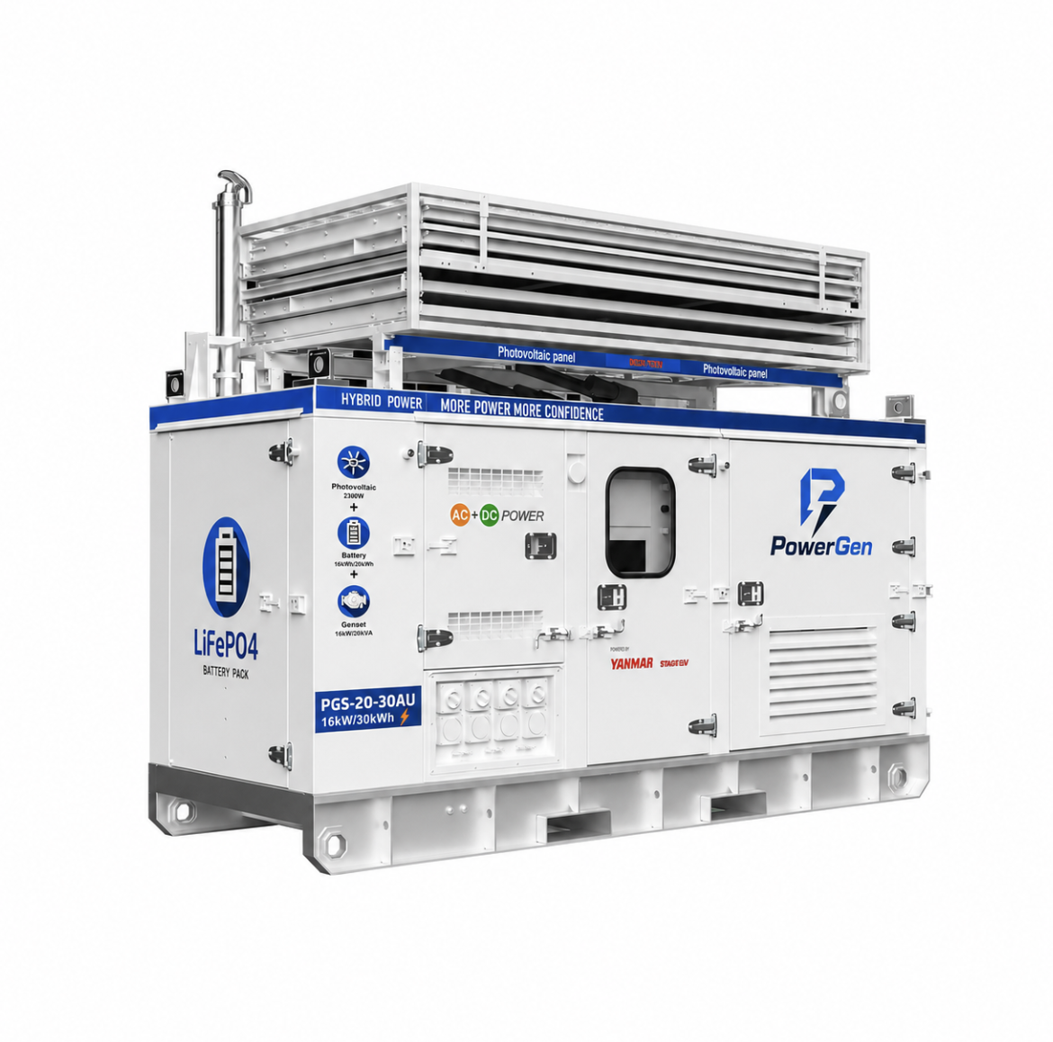 PHSC Hybrid Power 10-60kw product image 3 - hybrid power system with solar, battery storage and generator backup