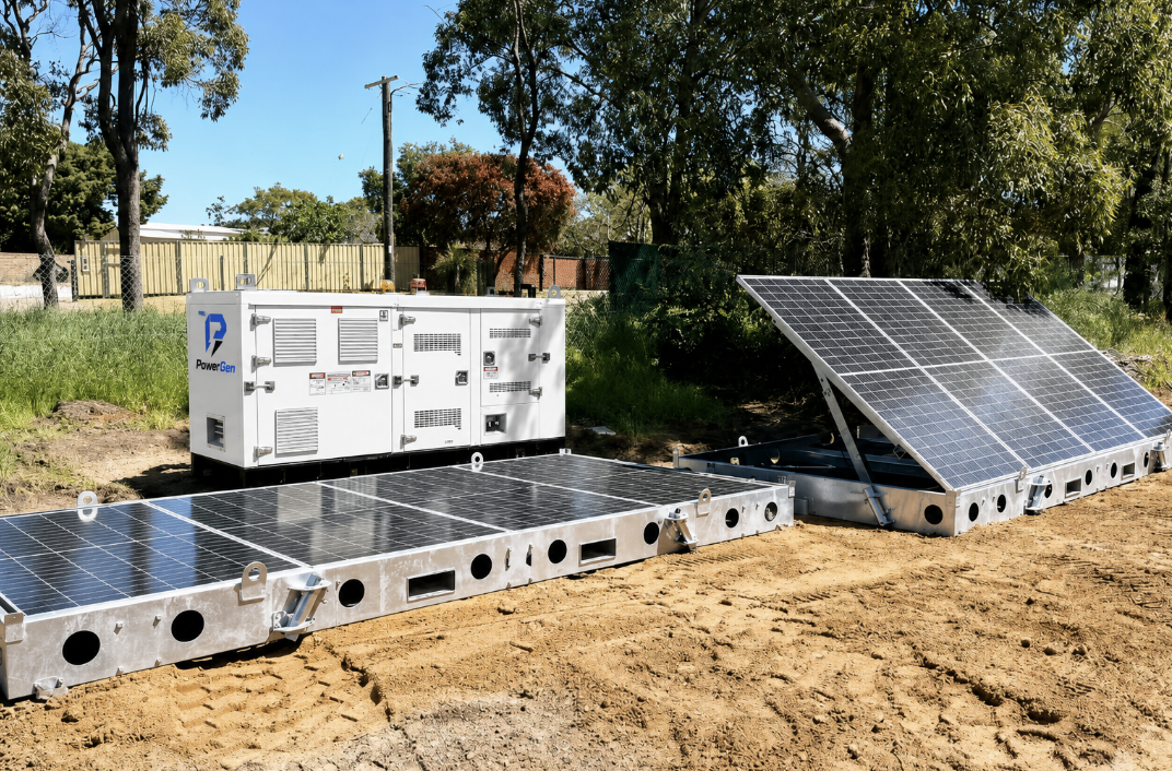 PHC Series 10-60kw scene diagram image 2 - hybrid power system with solar, battery storage and generator backup